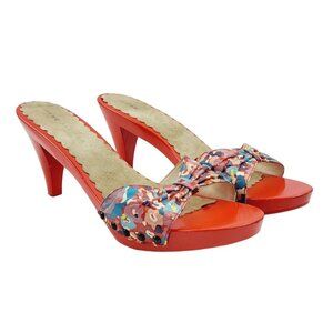 Marc Jacobs wooden‎ Floral Mules - Size 38